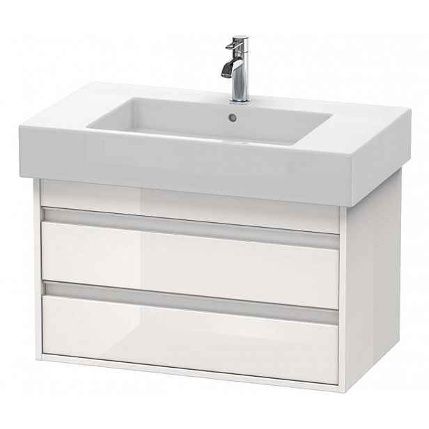 Duravit Ketho - Umyvadlová skříňka 48x80x46 cm, 2 zásuvky, lesklá bílá KT664002222