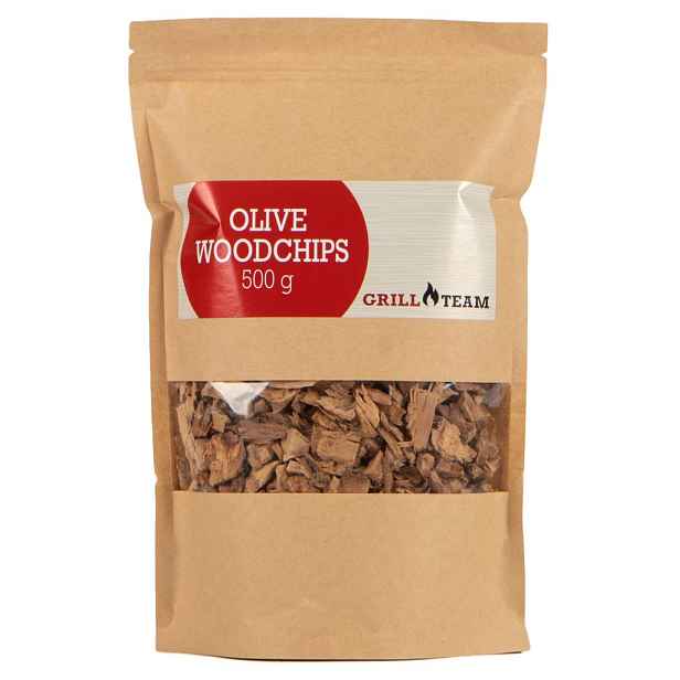 GrillTeam Dřevěné olivové lupínky, 500 g