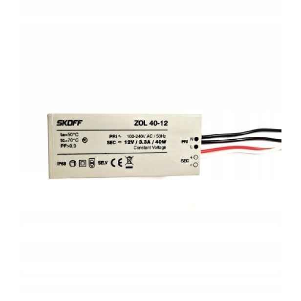 Napájecí zdroj napětí 12 V typ ZOL40-12 pro Led pásky 40 W 12 V DC 3,3 A Skoff