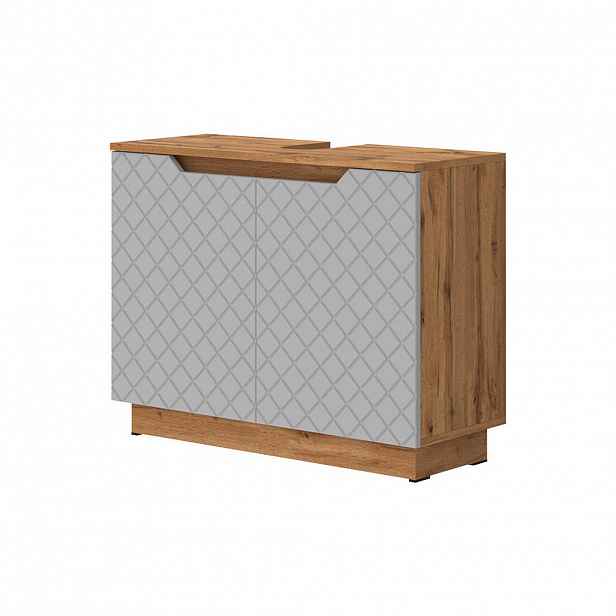 Vicco ZÁKLADNÍ SKŘÍŇKA POD UMYVADLO Lotta Šedá 79.6 x 62.1 cm se 2 dveřmi