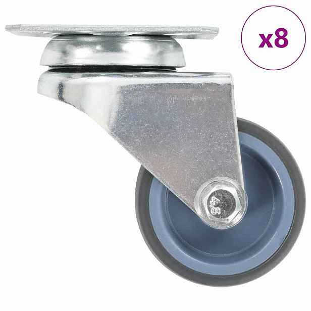 vidaXL 8 ks dvojitá otočná kolečka 50 mm