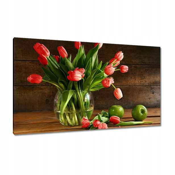 Obrazy 120x70 Červené tulipány