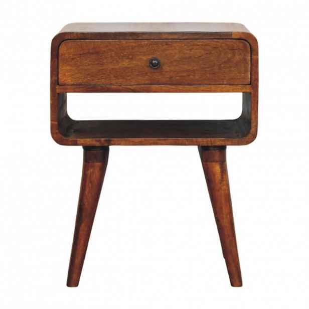 Artisan Furniture NOČNÍ STOLEK Petite, nástěnný, 1 zásuvka, 1 otevřená přihrádka, béžová