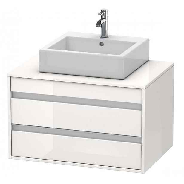 Duravit Ketho - Umyvadlová skříňka 50x80x55 cm, 2 zásuvky, lesklá bílá KT665402222