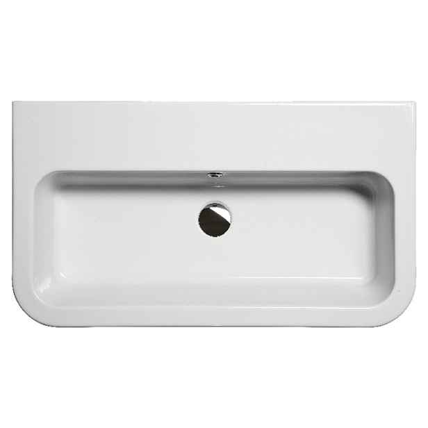 GSI TRACCIA keramické umyvadlo 75x44x18 cm; bílá - bez otvoru