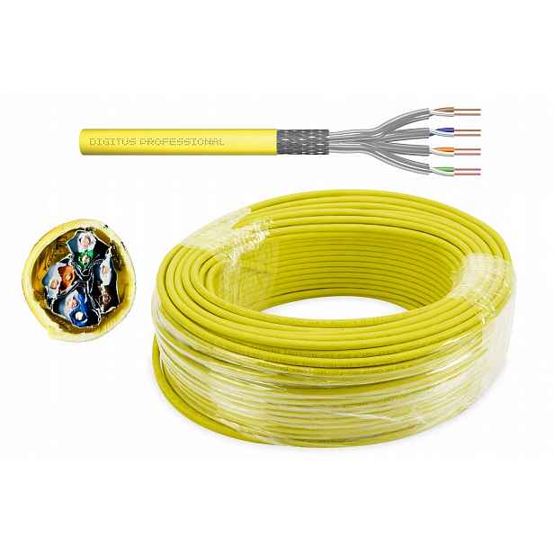 Internetový kabel síťový Lan kabel kroucený AWG22 kat.7A S/ftp drát 100 m