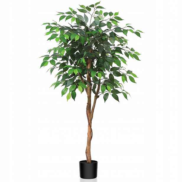 Umělý Květ Stromek Na Přírodním Kmeni Velký Ficus Benjamina 120 CM
