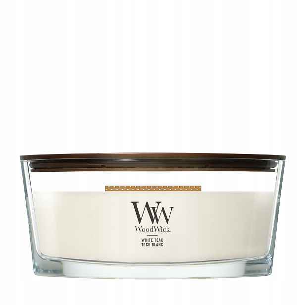 Vonná svíčka Elipsa WoodWick White Teak