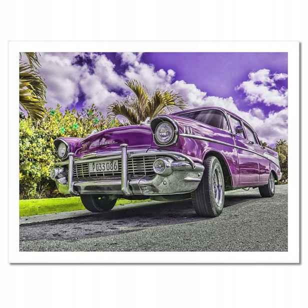 Plakáty v rámu 40x30 Fialový Chevrolet