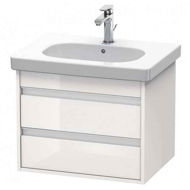 Duravit Ketho - Umyvadlová skříňka 48x60x46 cm, 2 zásuvky, lesklá bílá KT665002222