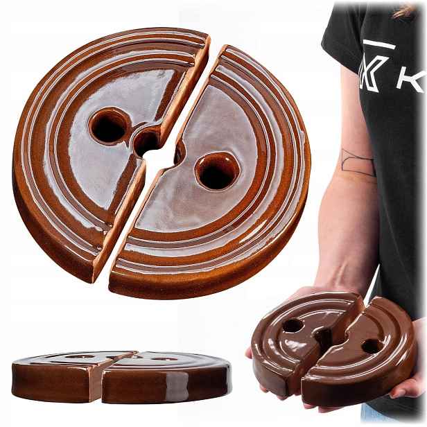 Přítlačný Kámen Do Sudu Silážování Zelí Okurky Kamenina 14 cm 2 ks
