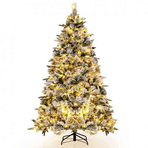 Umělý Led vánoční stromek 186 cm, teplé světlo, 250 Led světel