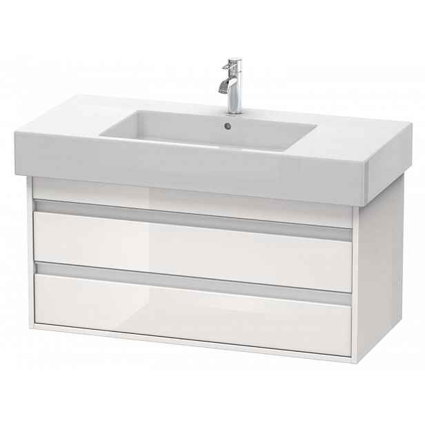 Duravit Ketho - Umyvadlová skříňka 48x100x46 cm, 2 zásuvky, lesklá bílá KT664102222