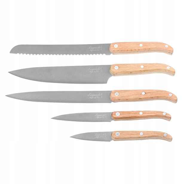 Sada 5 nožů Laguiole Style de Vie dub Stonewash
