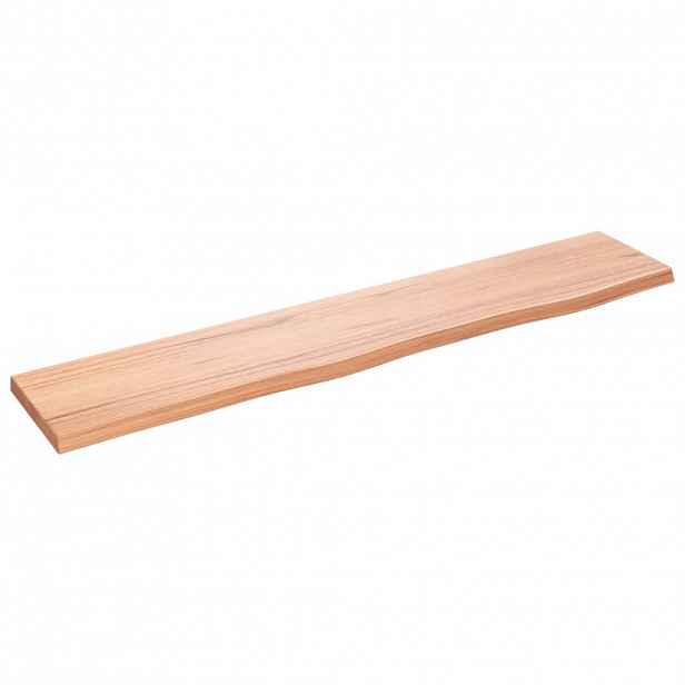 vidaXL Nástěnná police světle hnědá 100x20x2 cm ošetřený masivní dub