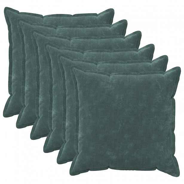 vidaXL Povlak na polštář 6 pcs HOUTEN Mořsky modrá 70 x 70 cm