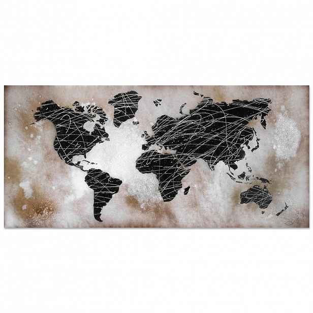 Monee OLEJOMALBA, mapa světa, 150/70 cm - Olejomalby - 003137000301
