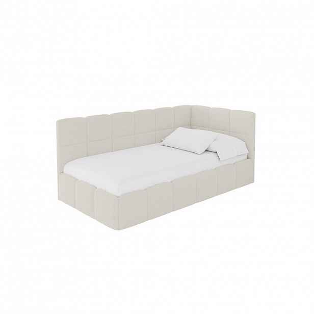 ALTDECOR JEDNOLŮŽKOVÁ POSTEL pro mládež s úložným prostorem vlevo, bez matrace - LIVY 90x200 béžová