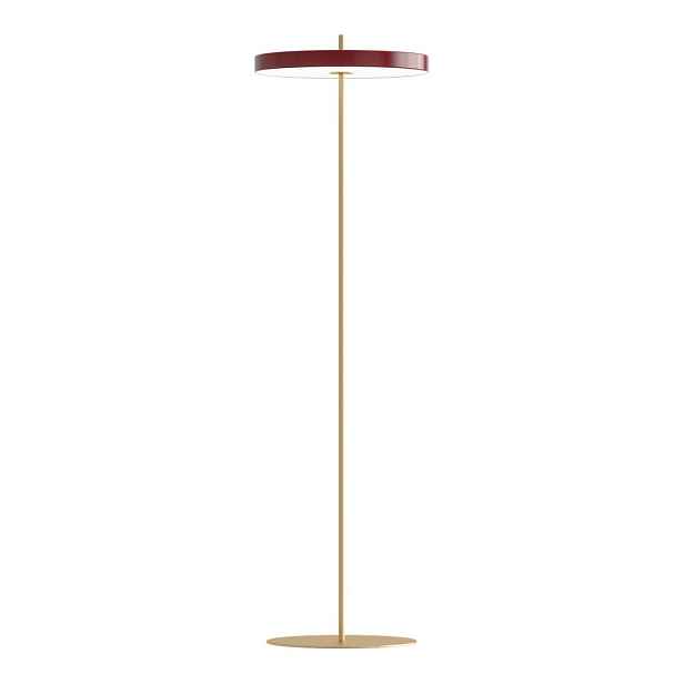 Červená LED stmívatelná stojací lampa s kovovým stínidlem (výška 151 cm) Asteria Floor – UMAGE