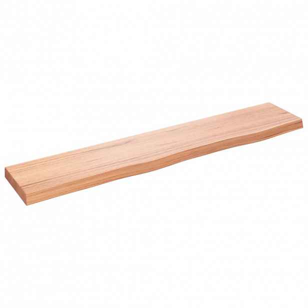 vidaXL Nástěnná police světle hnědá 100x20x4 cm ošetřený masivní dub