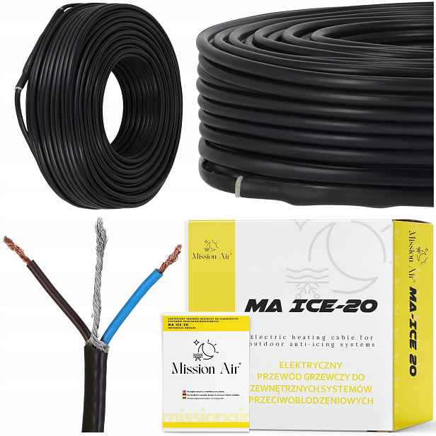 Topný Kabel Proti Námraze ICE-20W/M 3000W 150 M