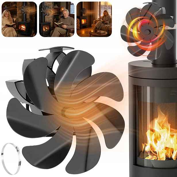 Krbový Ventilátor Termoelektrický Větráček Napájený Teplem Turbína