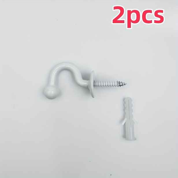TEMU 2-Pack Moderní kovaný hřeben bílý a černý, snadná instalace, moderní styl kovových závěsných háčků na oblečení, tašky, ručníky, dveře, tenké