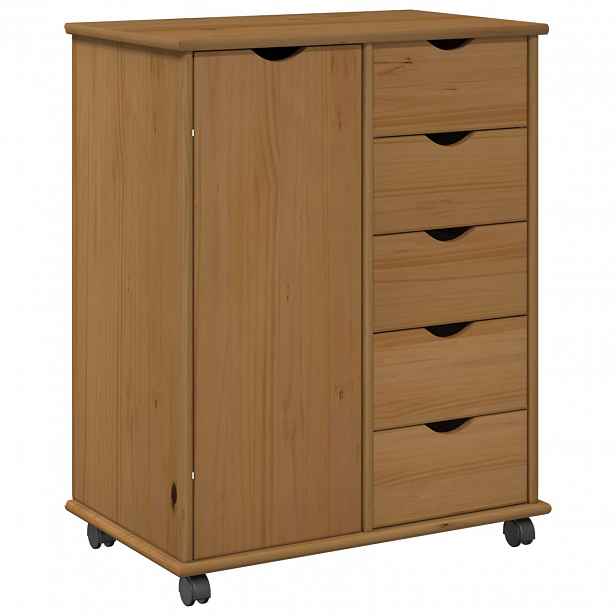 vidaXL Kolejová skříň 63,5 x 39 x 79 cm Masivní borovicové dřevo