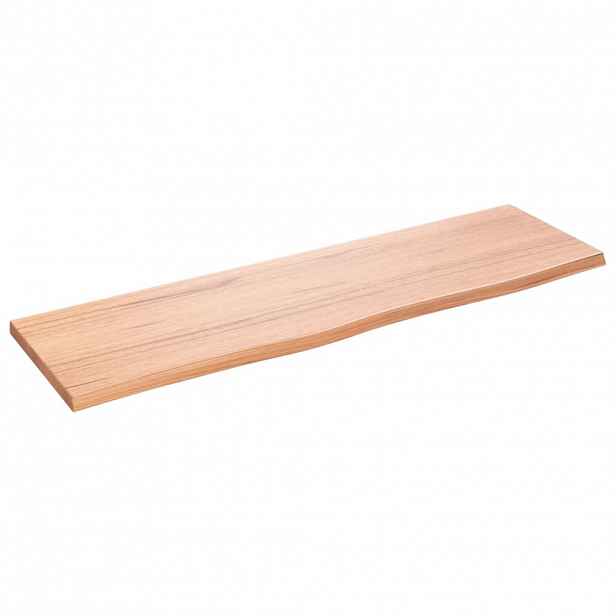 vidaXL Nástěnná police světle hnědá 100x30x2 cm ošetřený masivní dub