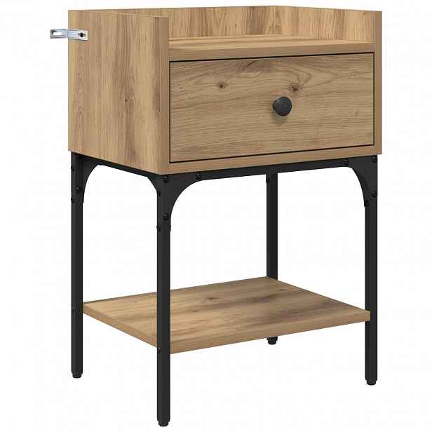 vidaXL Noční stolek Artisanový dub 40 x 29 x 60 cm Kompozitní dřevo