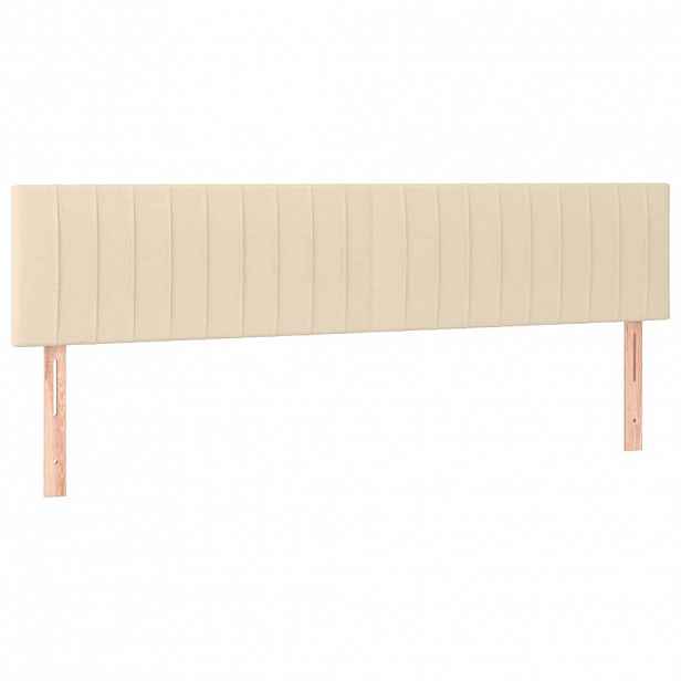 vidaXL Čela postele krémová 160x5x78/88 cm látka