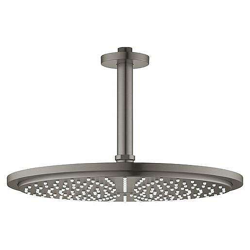 Hlavová sprcha Grohe Rainshower Cosmopolitan Metal včetně sprchového ramena Brushed Hard Graphite 26067AL0