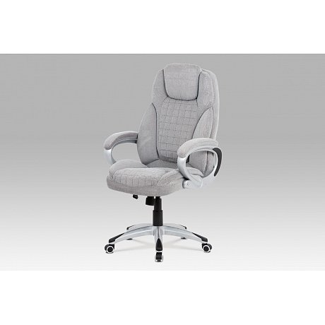 Kancelářská židle, šedá látka - 68 x 66 x 116-124 cm