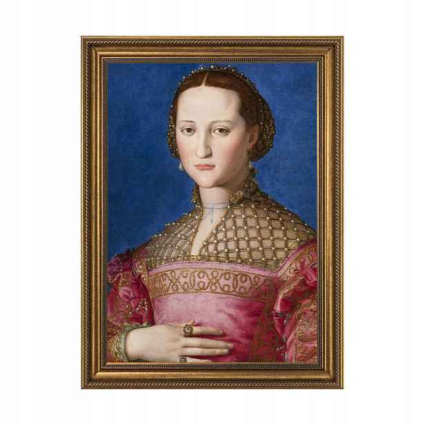 Bronzino obraz Eleonora z Toleda, rám zlatý tmavý