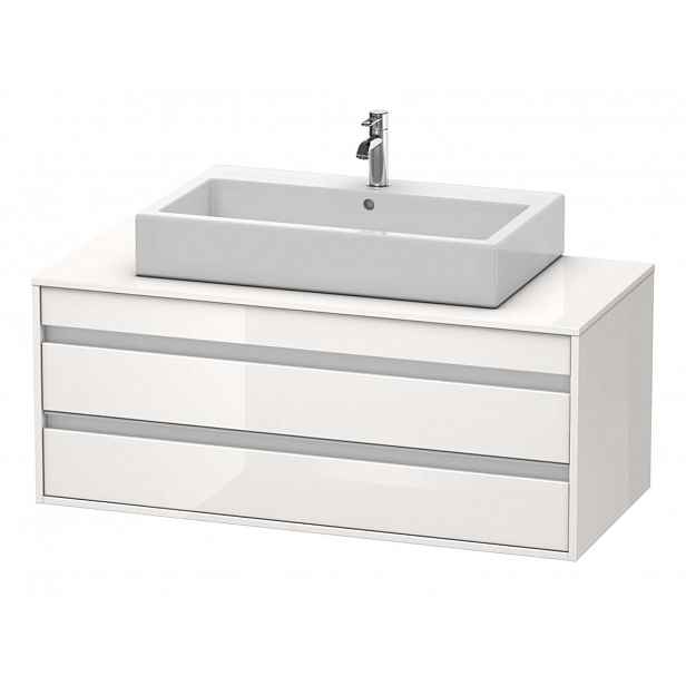 Duravit Ketho - Umyvadlová skříňka 50x120x55 cm, 2 zásuvky, lesklá bílá KT665602222