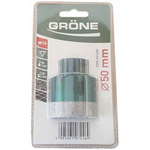 Korunkový Vrták 50 mm M14 Grone
