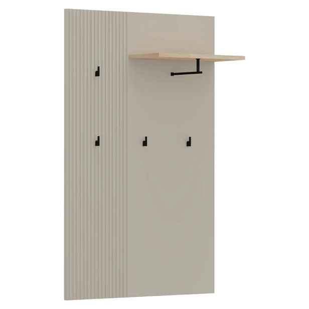 Tempo Kondela Věšákový panel DOMCA 85 – taupe/dub silverjack