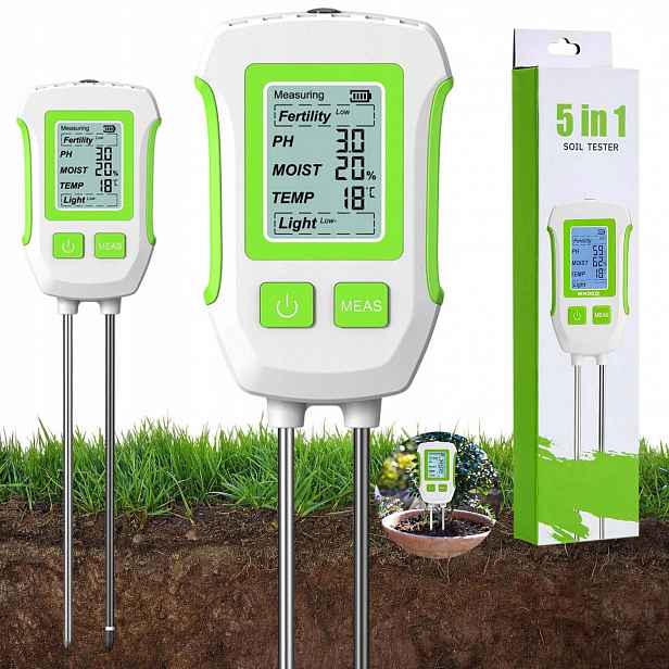 5V1 Půdní Měřič Kyselinoměr Tester Ph Zeminy Pro Měření Zahradní Půdy
