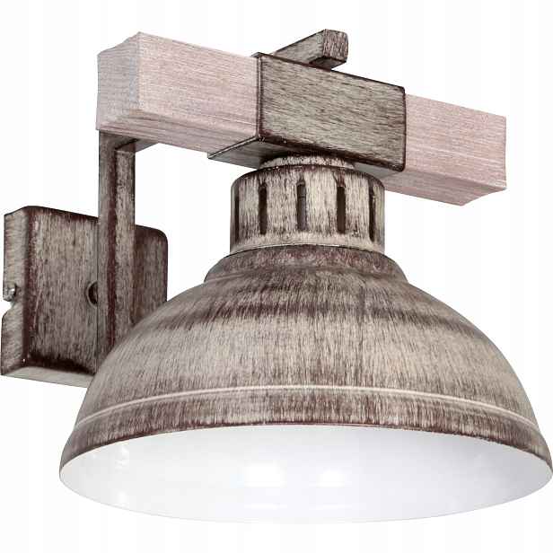Industriální nástěnné svítidlo Hakon Luminex dřevo a kov 1xE27 15W