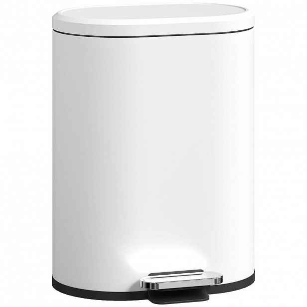 HOMCOM ODPADKOVÝ KOŠ 12L Odpadkový koš s víkem a nožním pedálem, funkce Soft-Close