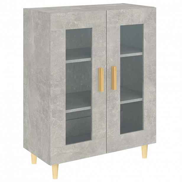 vidaXL Příborník betonově šedý 69,5 x 34 x 90 cm kompozitní dřevo