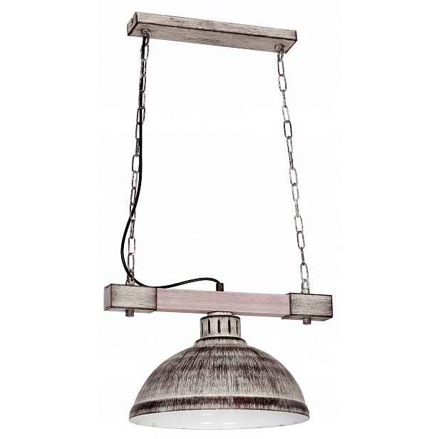 Závěsná stropní lampa Hakon hnědá šedá 1xE27 industriální do kuchyně