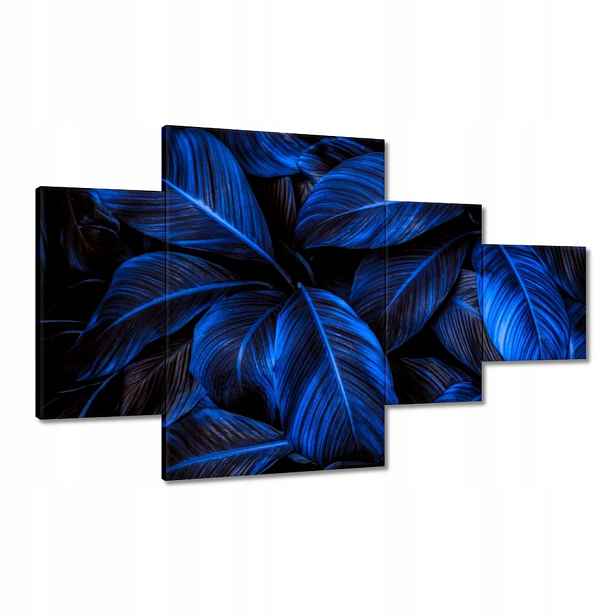 Obrazy 130x80 Modré listy
