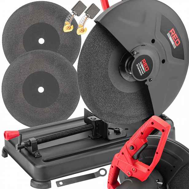 Pila Pokosová Pila 355 mm Řezačka Na Kov Výkonná 3500W +2x Kotouč