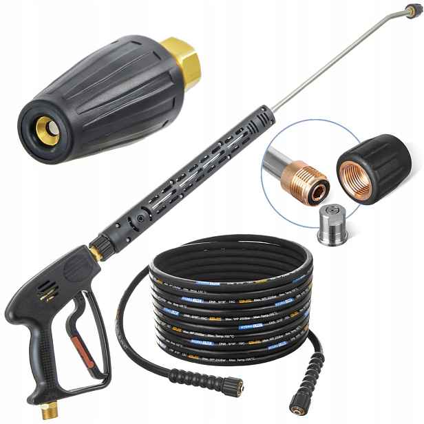 Pistole lanka rotační tryska hadice 25 m DN8 250 bar pro myčku Karcher Hd Hds