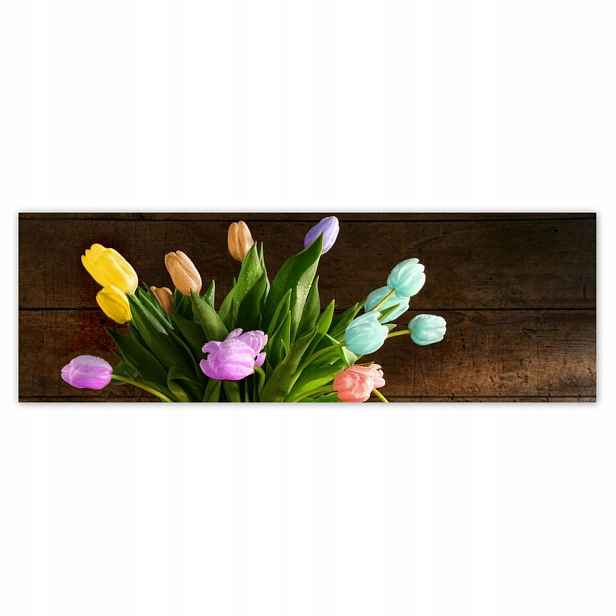 Plakáty 200x66 Kytice Barevné tulipány