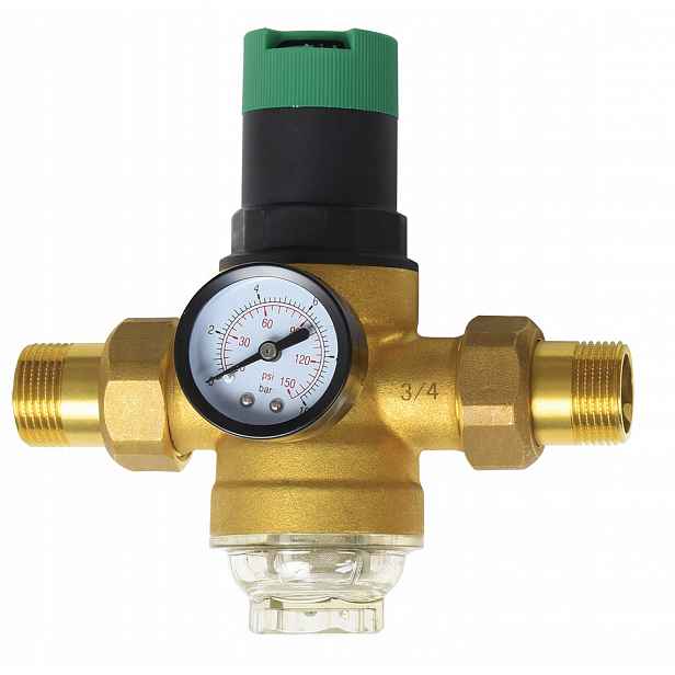X-home Reduktor Tlaku Vody 3/4" Síťový Filtr Nerezová Ocel