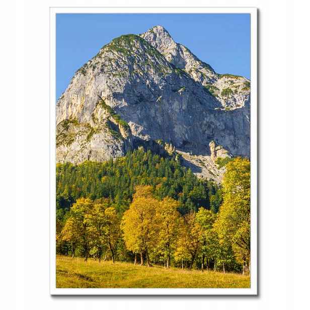Plakáty v rámu 50x70 Horská krajina s čistým nebem Stromy v horách