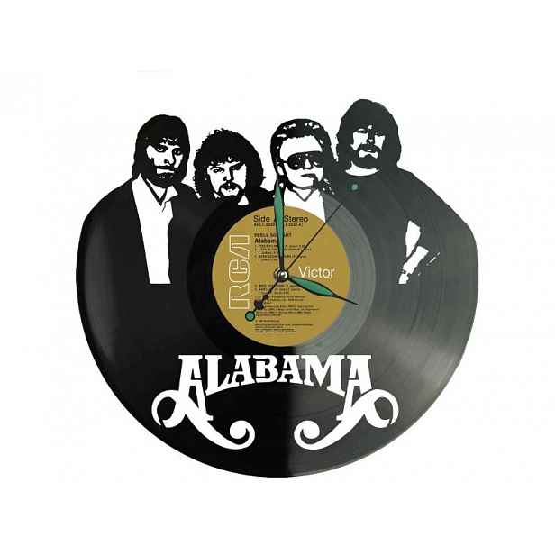 Alabama Dárek Originální dekorace do domu Hodiny z vinylové desky