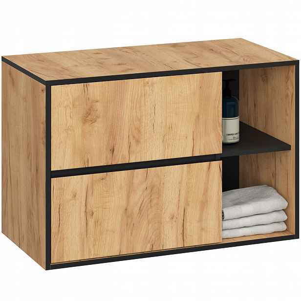 Koupelnová Skříňka Pod Umyvadlo S Otvory Wami W90UM 2SZ2P Craft/černá Akd